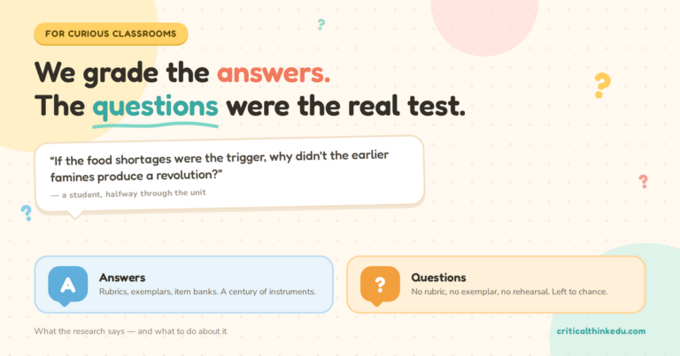 We Grade the Answers. The Questions Were the Real Test.